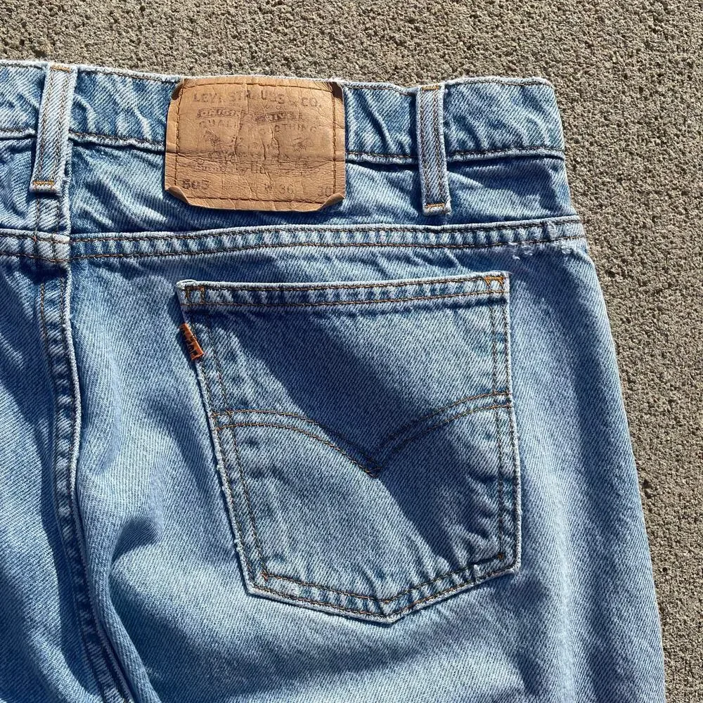 90s Levi’s 505 Orange Tab Straight Leg Denim Jeans 36x29